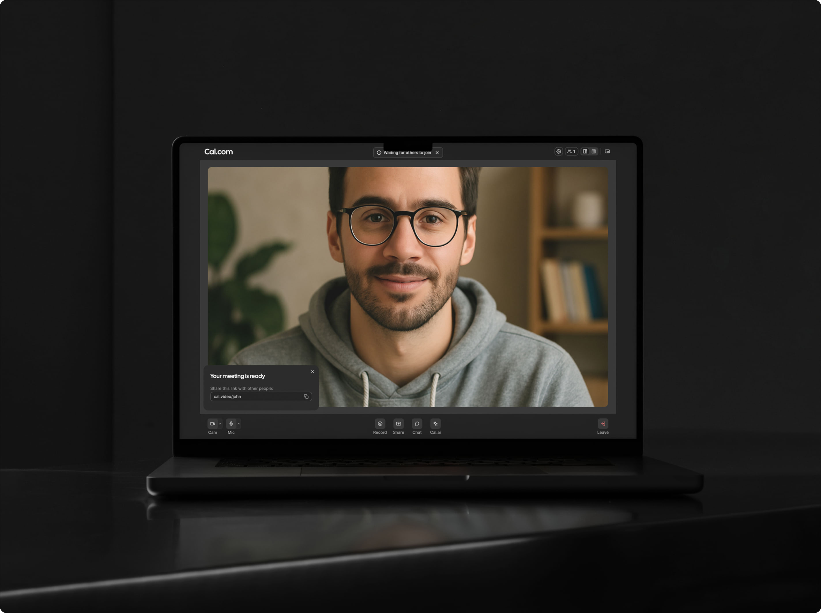 Cal.com website mockup