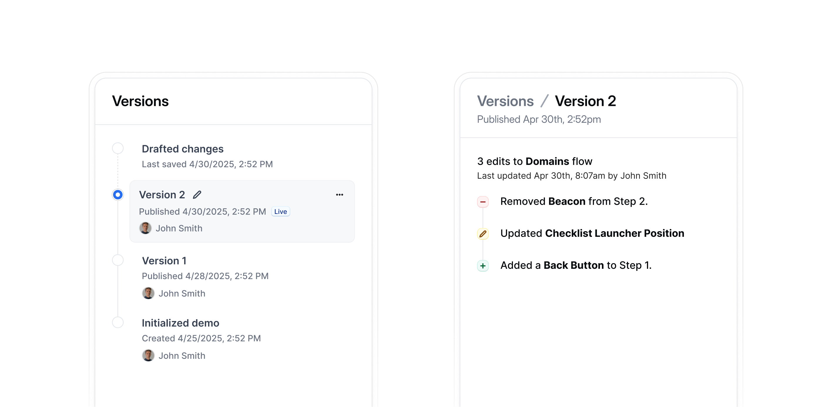 Navattic demo version diffing